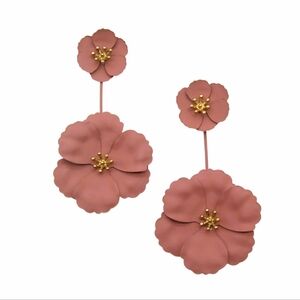 Eloquii Front Back Flower Drop Earrings